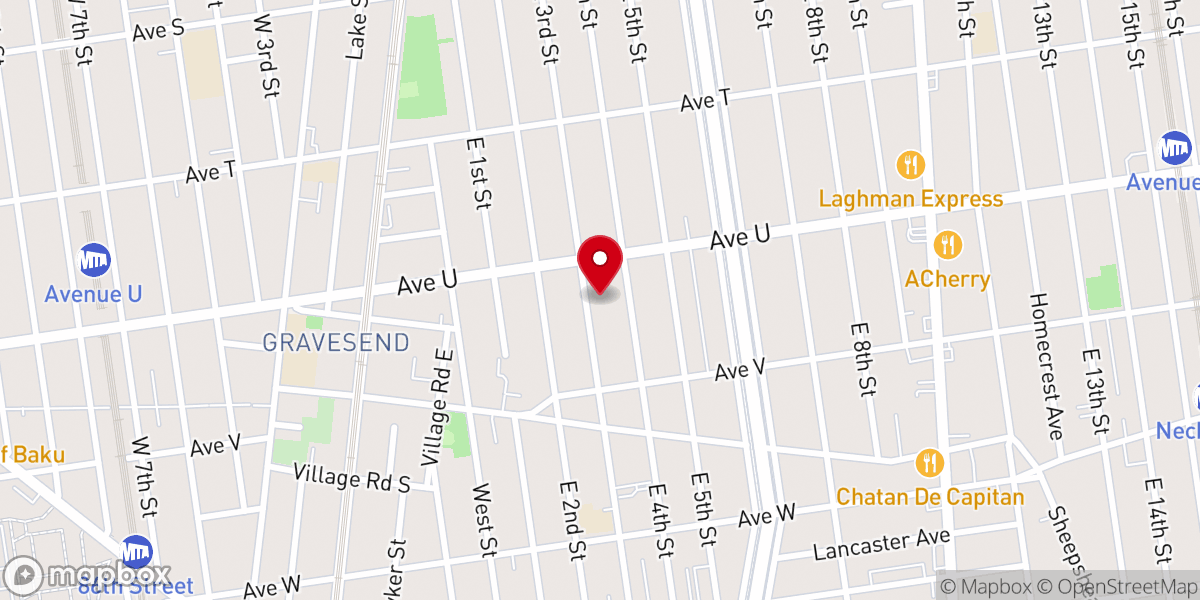 Map showing location of Congregation Beth El of Flatbush