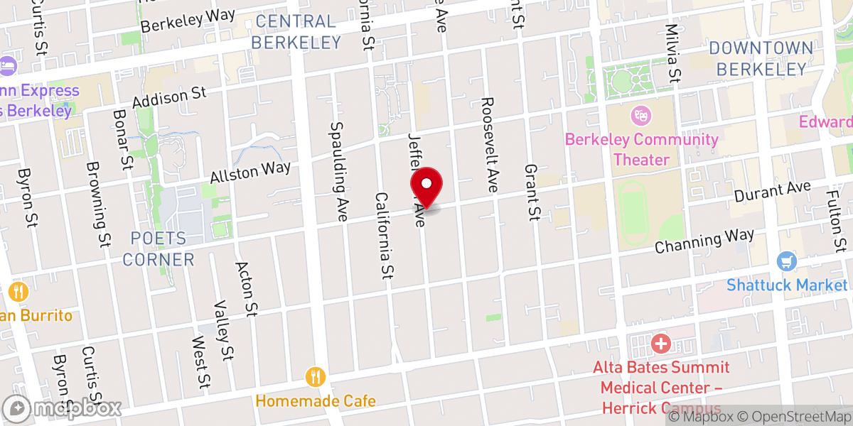 Map showing location of Congregation Beth Israel