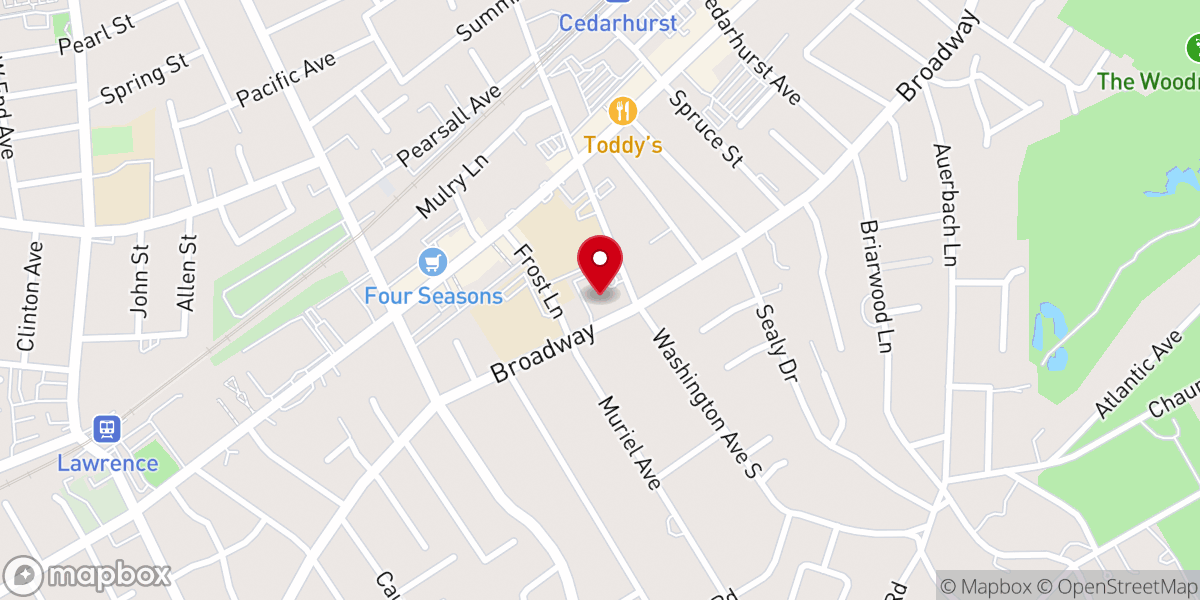 Map showing location of Congregation Beth Sholom