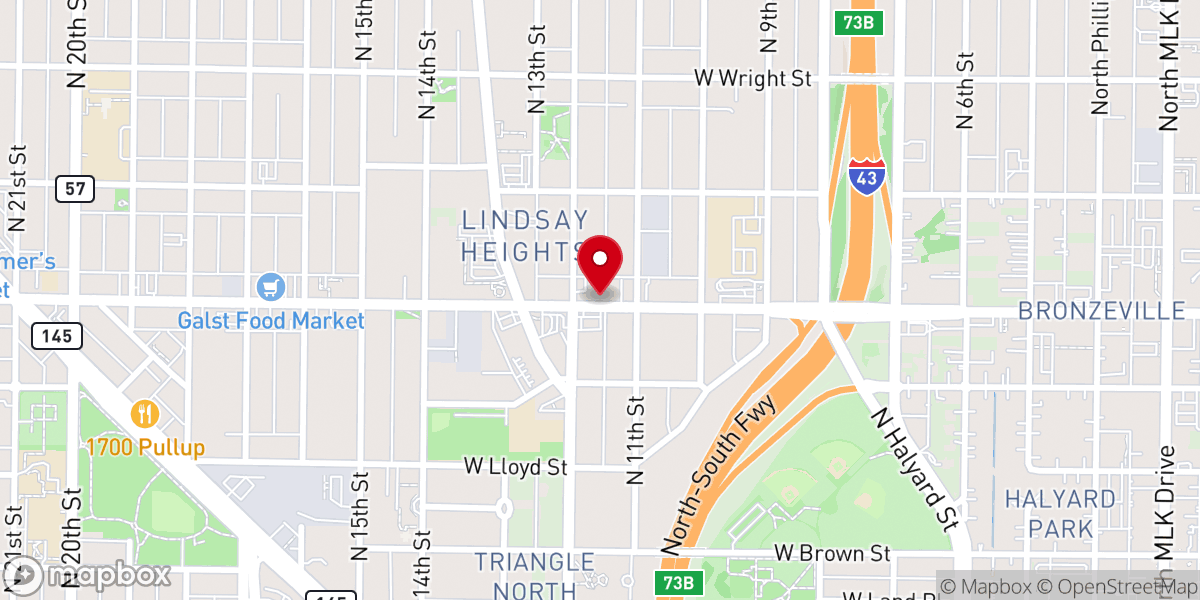 Map showing location of Congregation of Yahweh Milwaukee