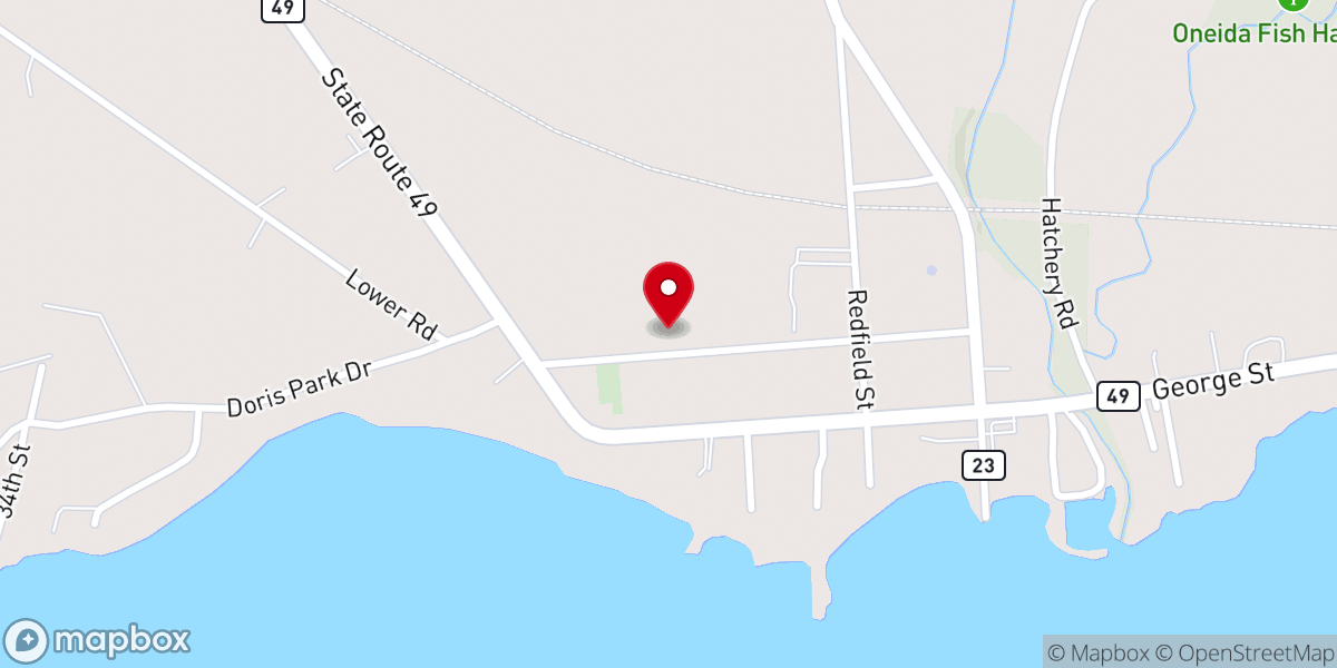 Map showing location of Constantia United Methodist Church