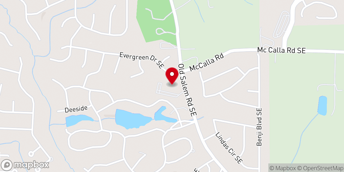 Map showing location of Conyers Seventh-day Adventist Church