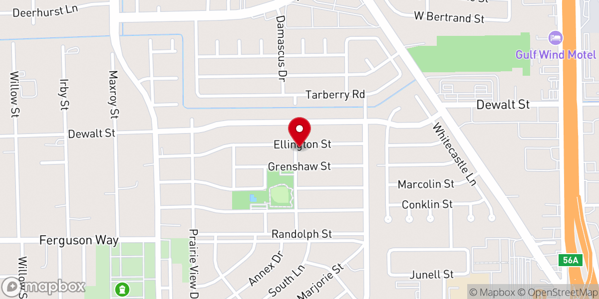 Map showing location of Corner Stone Holiness Church