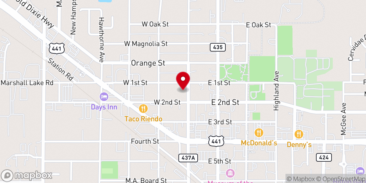 Map showing location of Cornerstone Freell Will Baptist Church