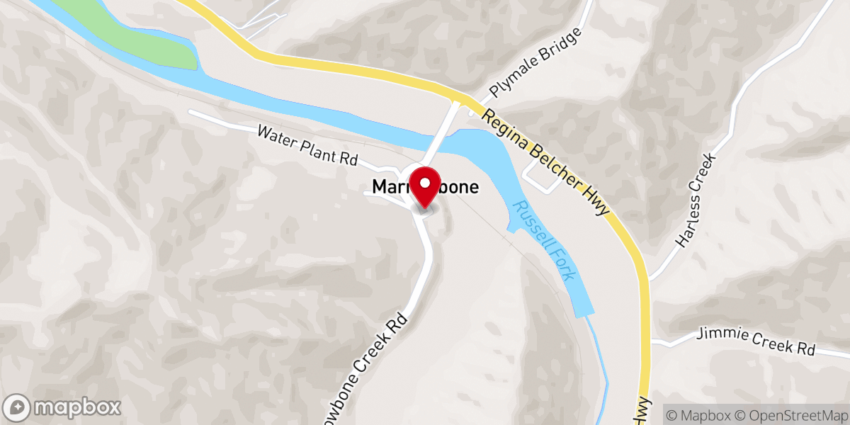 Map showing location of Cornerstone Freewill Baptist Church