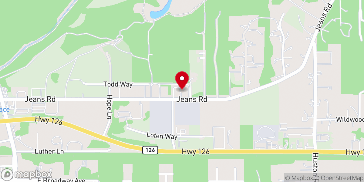 Map showing location of Cornerstone Worship Center