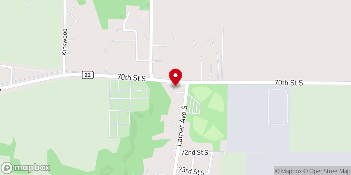 Map showing location of Cottage Grove United Church