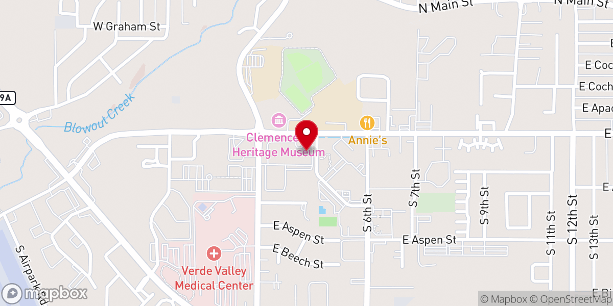 Map showing location of Cottonwood Village