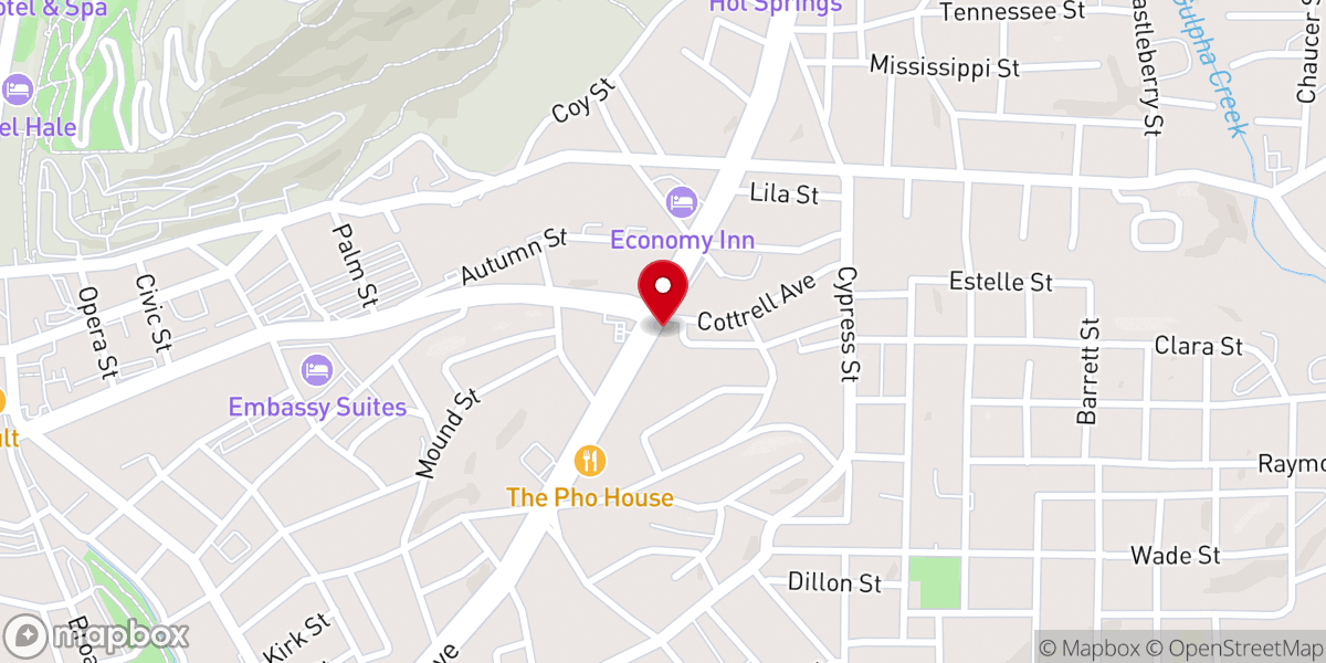Map showing location of Cottrell Chapel CME Church