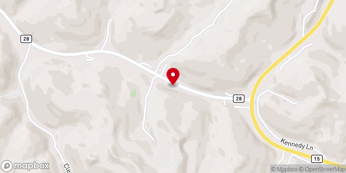 Map showing location of County Line Community Church Outreach Center