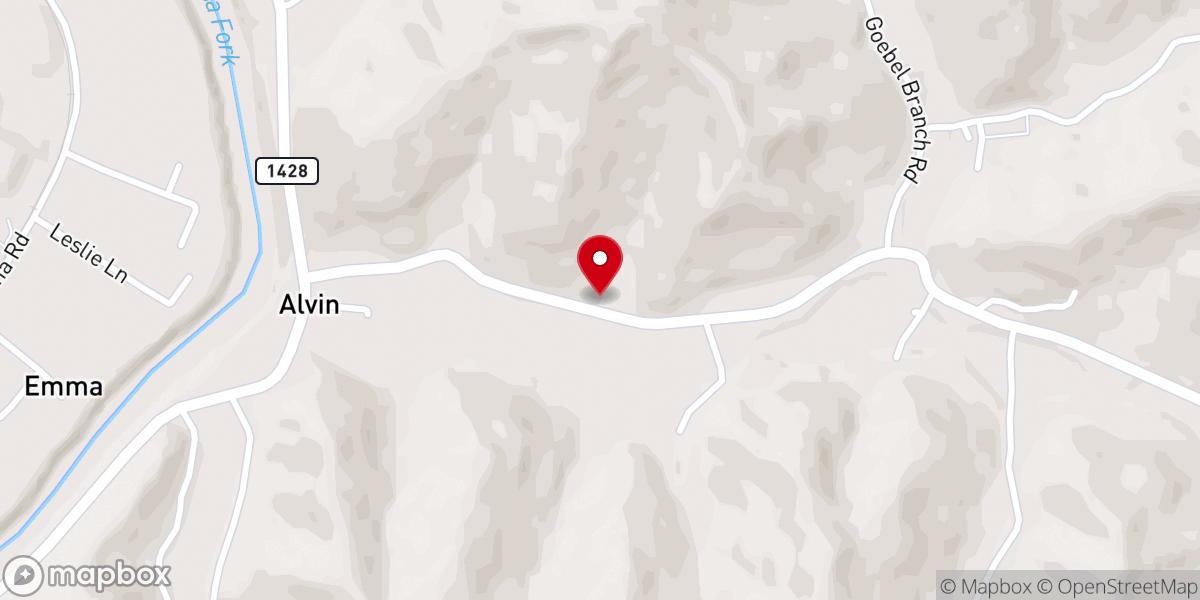 Map showing location of Cow Creek Freewill Baptist Church