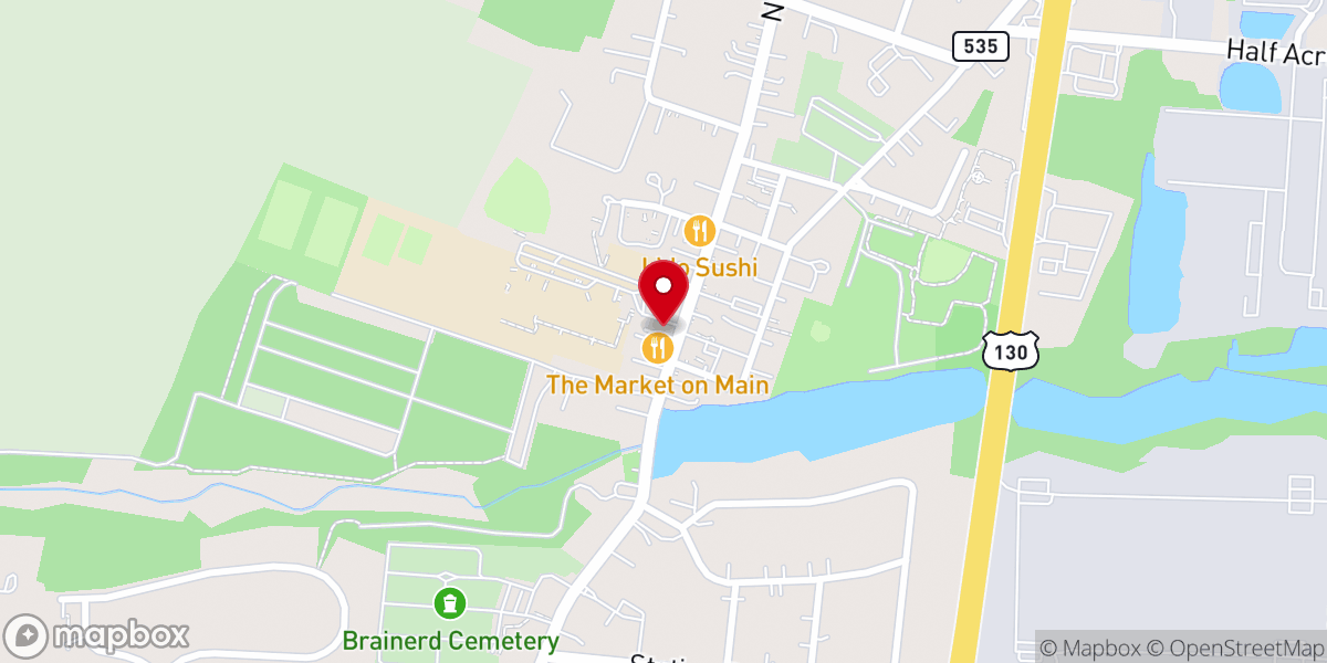Map showing location of Cranbury United Methodist Church