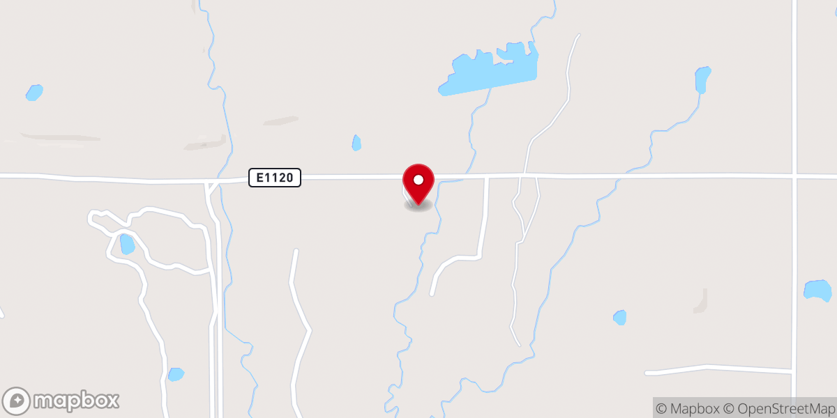 Map showing location of Creek Chapel Methodist Church