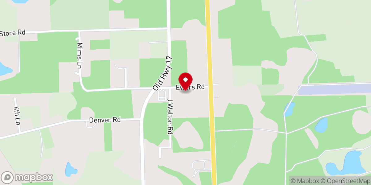 Map showing location of Crescent City Church of God