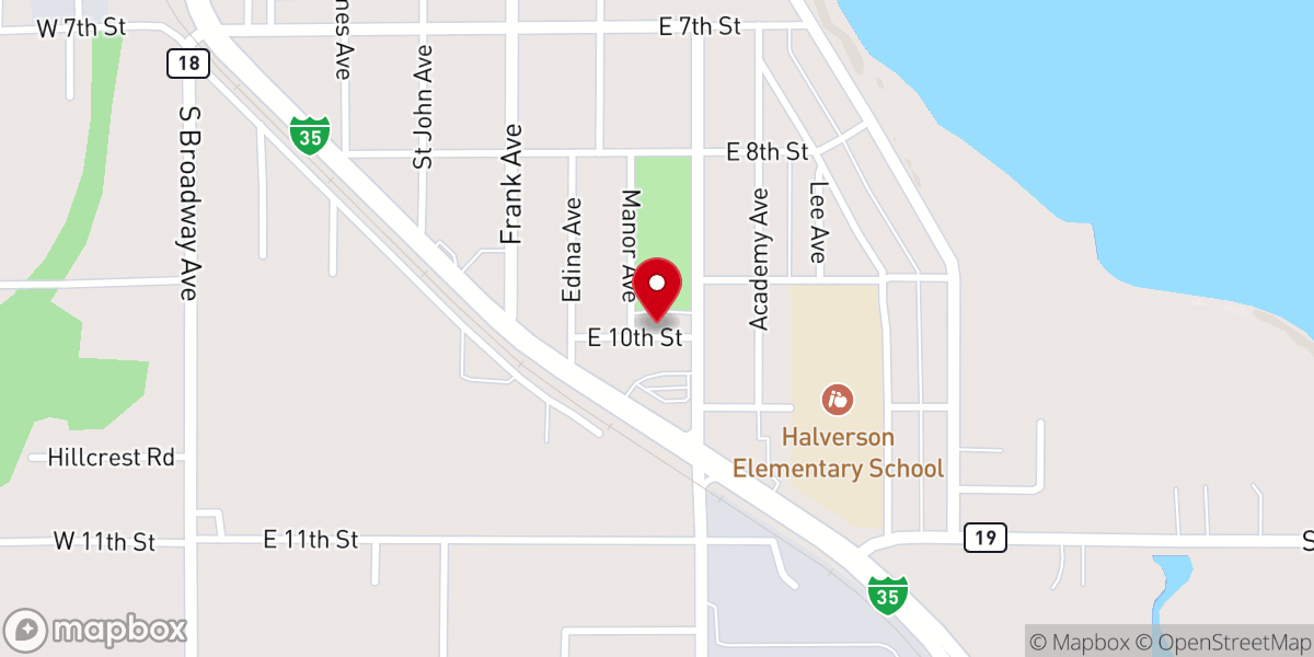 Map showing location of Crest Services