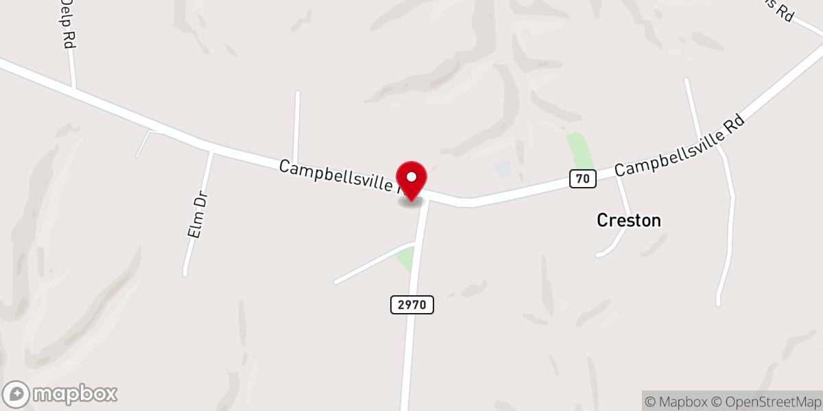 Map showing location of Creston Missionary Baptist Church