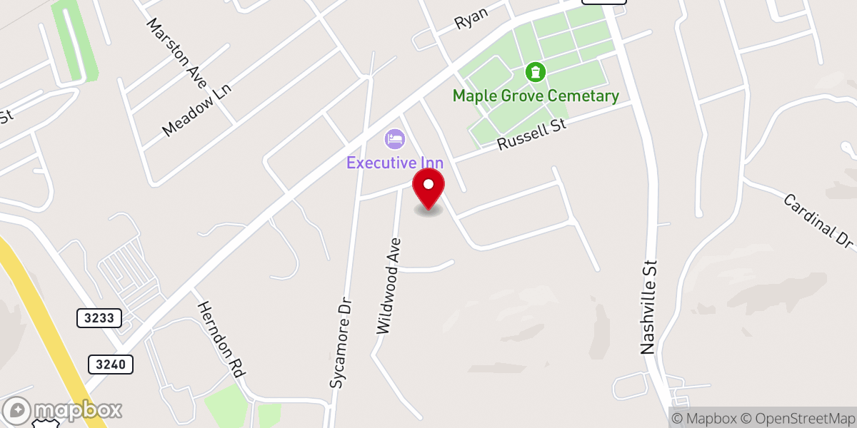 Map showing location of Crittenden Drive Church of Christ