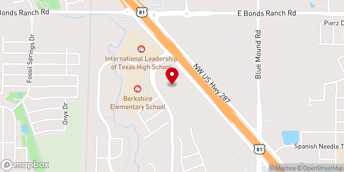 Map showing location of Cross Church - NFW Campus
