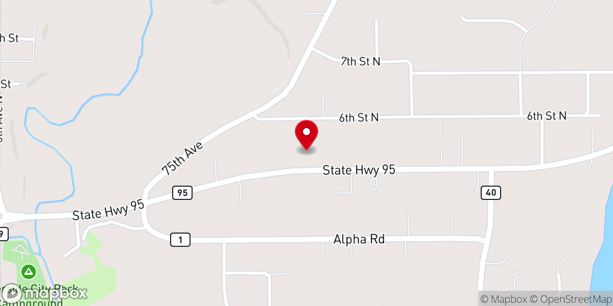 Map showing location of Cross of Life Community Church