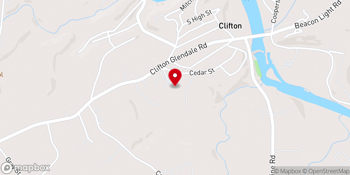 Map showing location of Crossroads Clifton Baptist Church