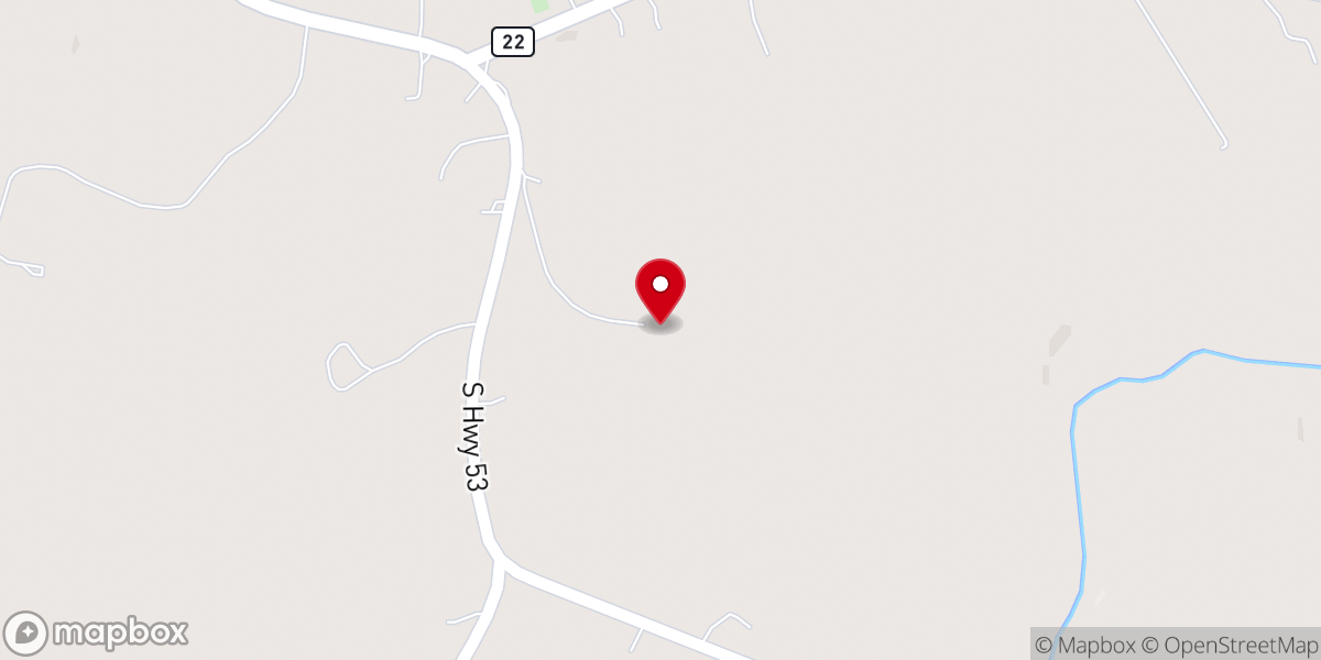 Map showing location of Crossroads Harvester Church