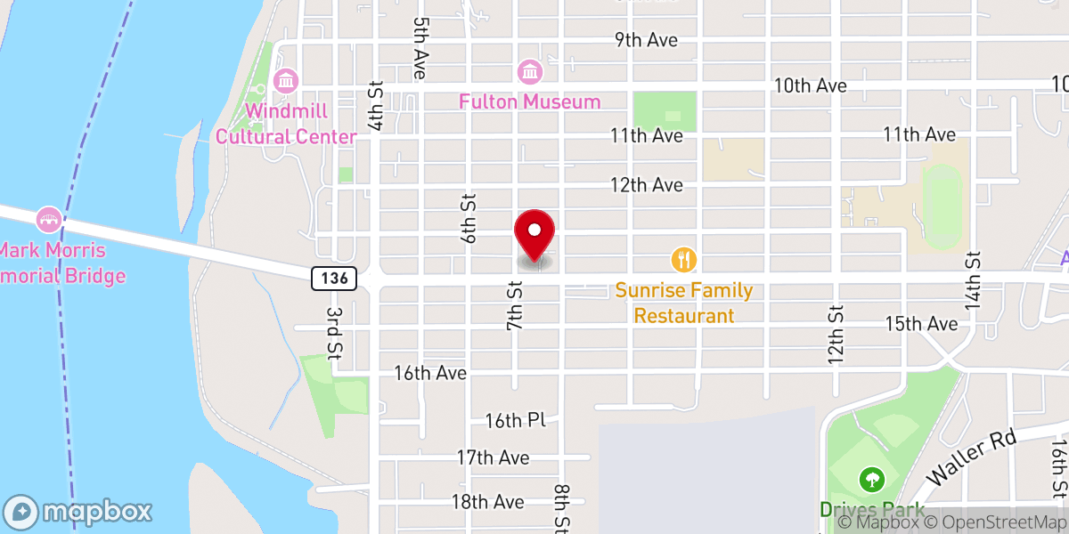 Map showing location of Crossview Church