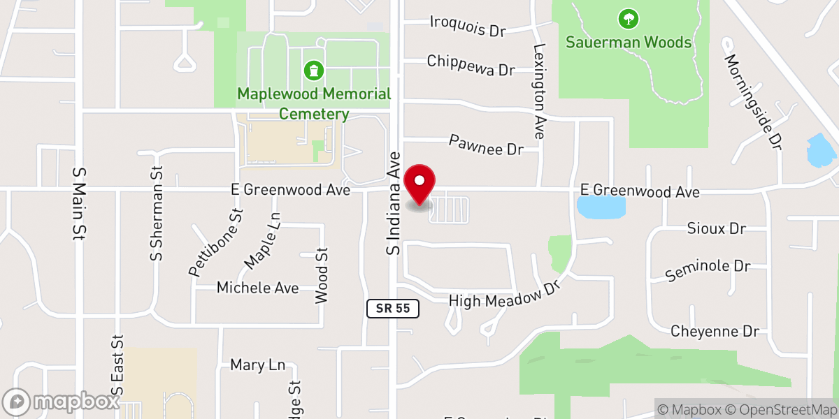 Map showing location of Crown Point Christian Reformed Church