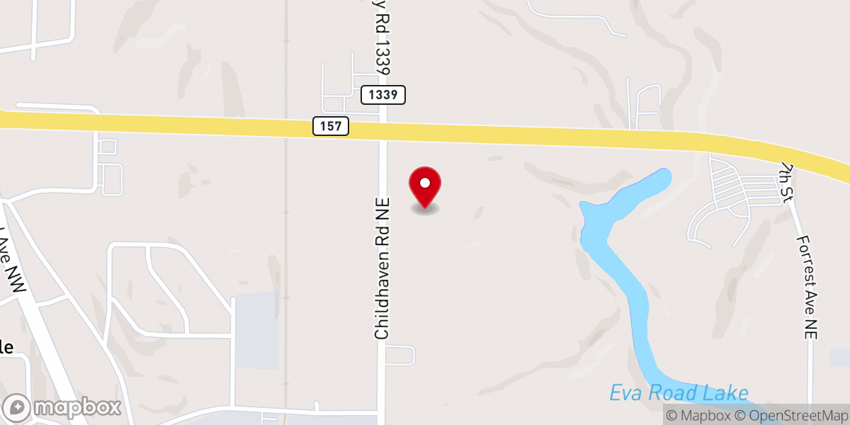 Map showing location of Cullman Church of Christ