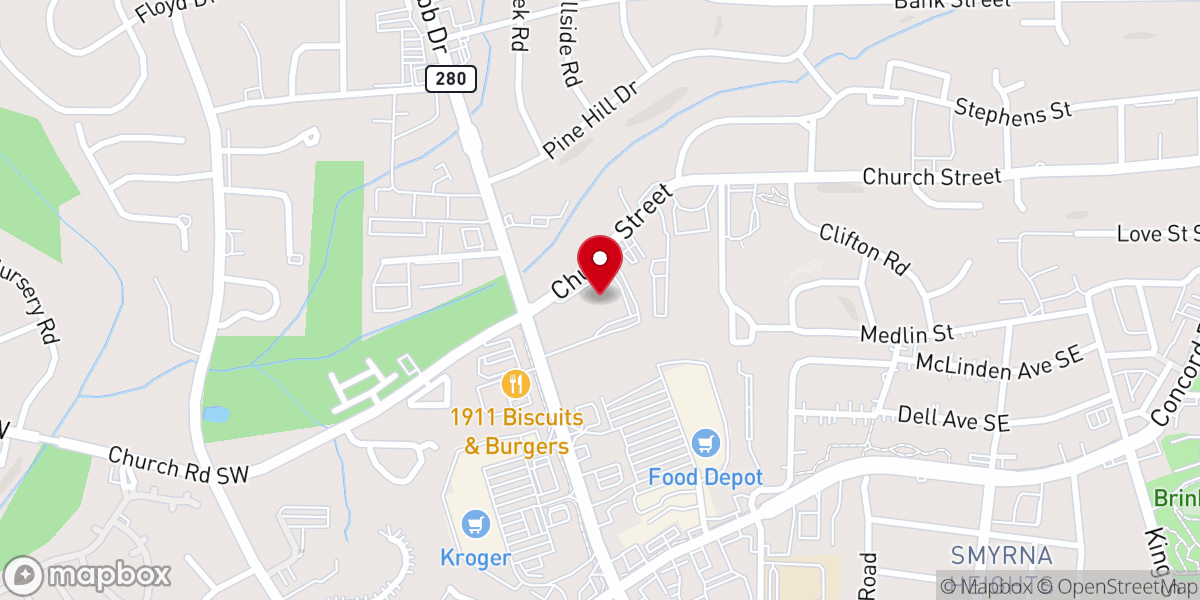 Map showing location of Cumberland Community Church