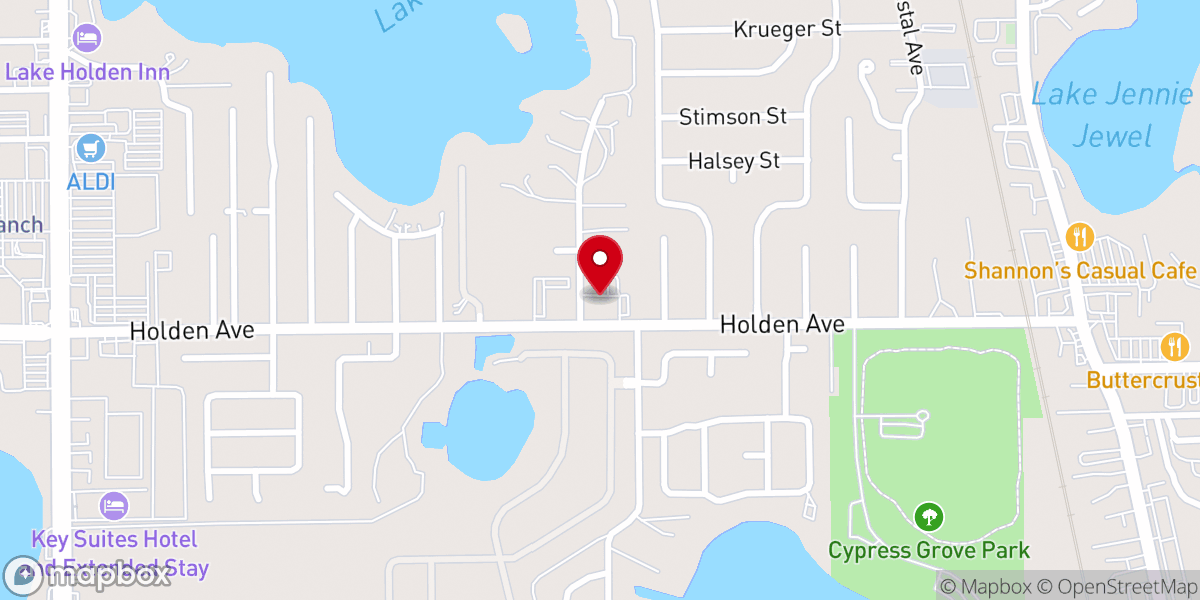 Map showing location of Cypress Grove Fellowship