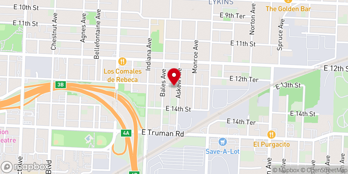 Map showing location of Gospel Lighthouse KC