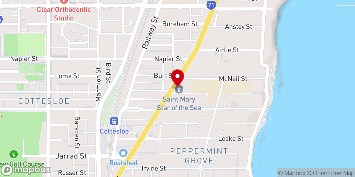 Map showing location of Star Of The Sea