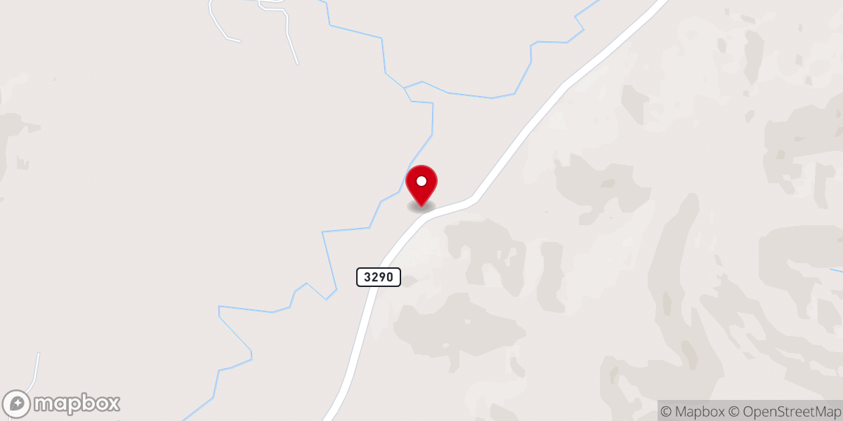 Map showing location of Mud Lick Church