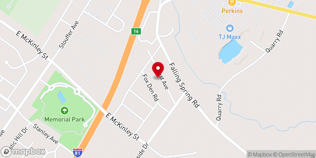 Map showing location of Zion Covenant Church