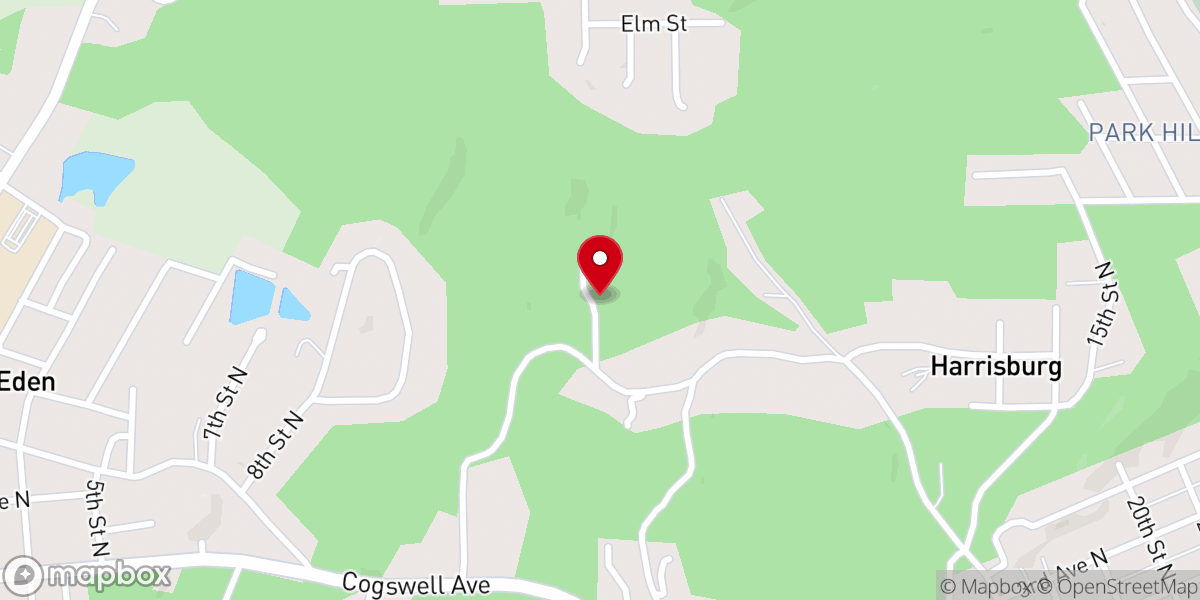 Map showing location of House of Prayer Church