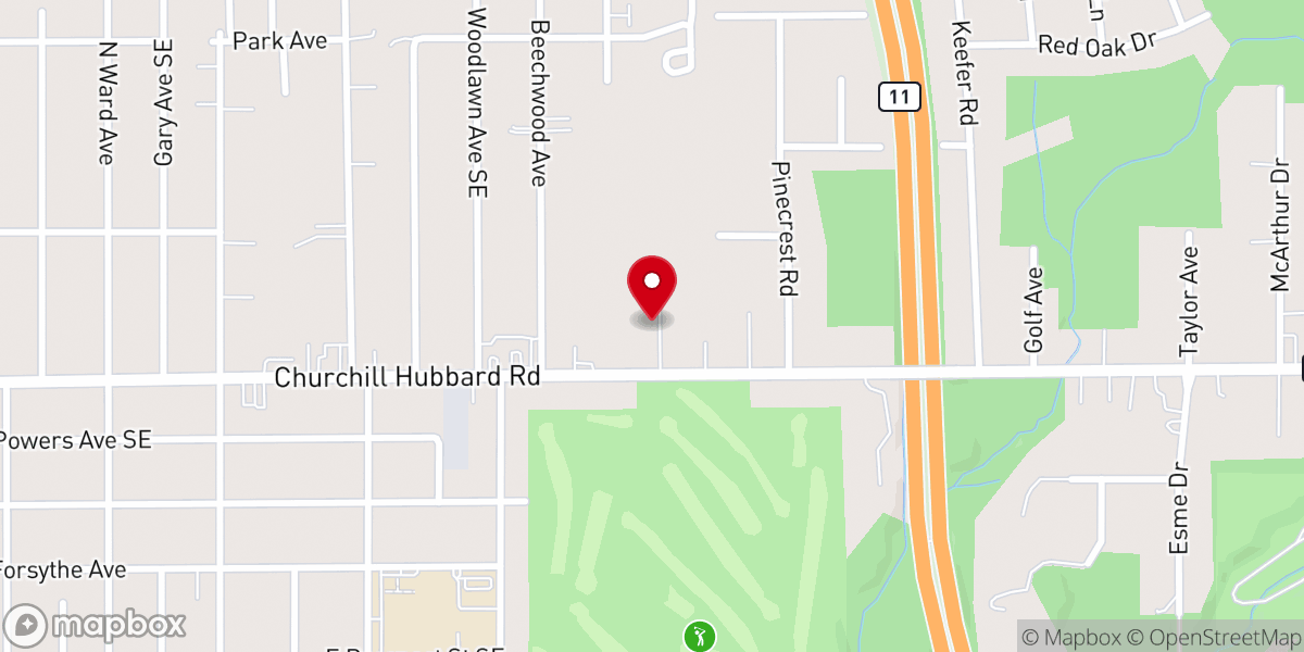 Map showing location of First Presbyterian Church of Girard