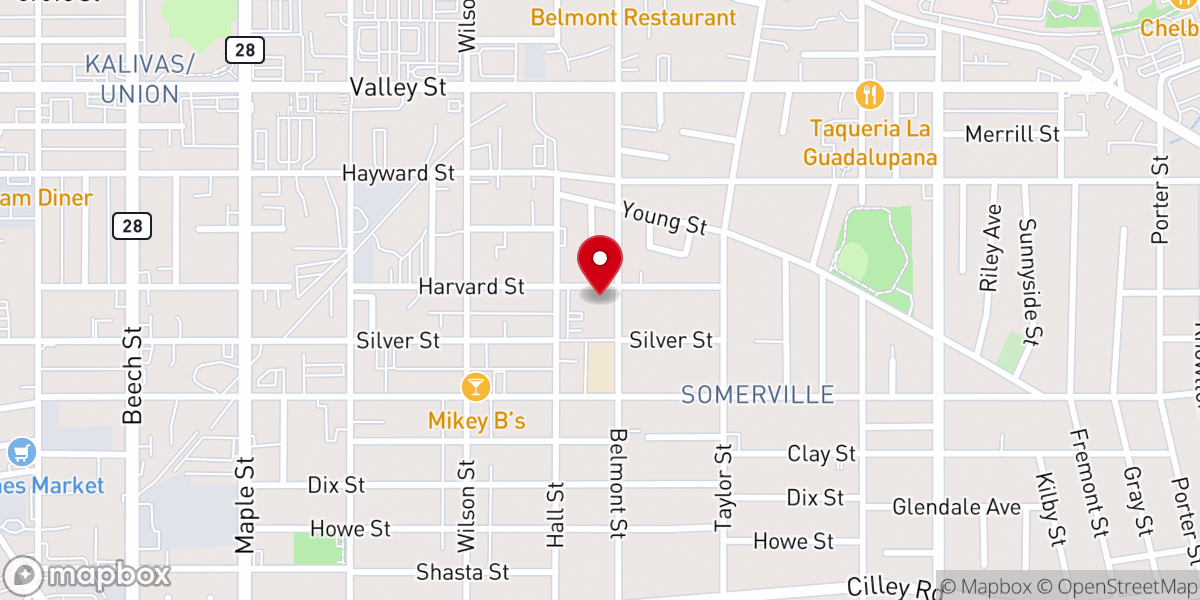 Map showing location of St. Anthony of Padua Parish