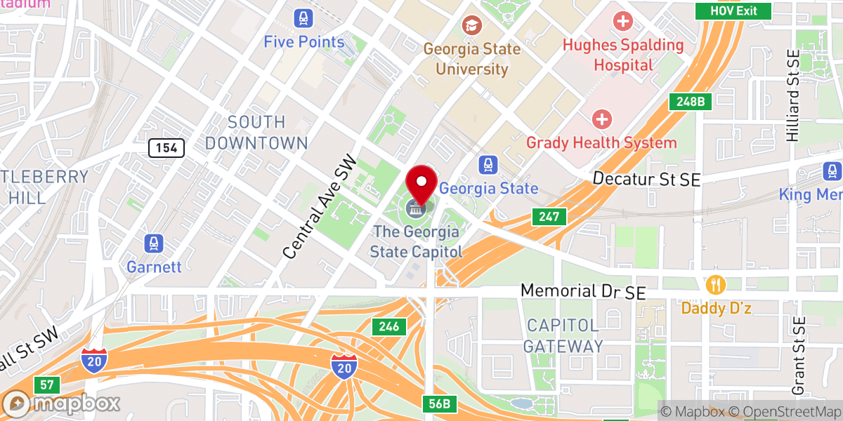 Map showing location of Hosea Feed the Hungry and Homeless Inc