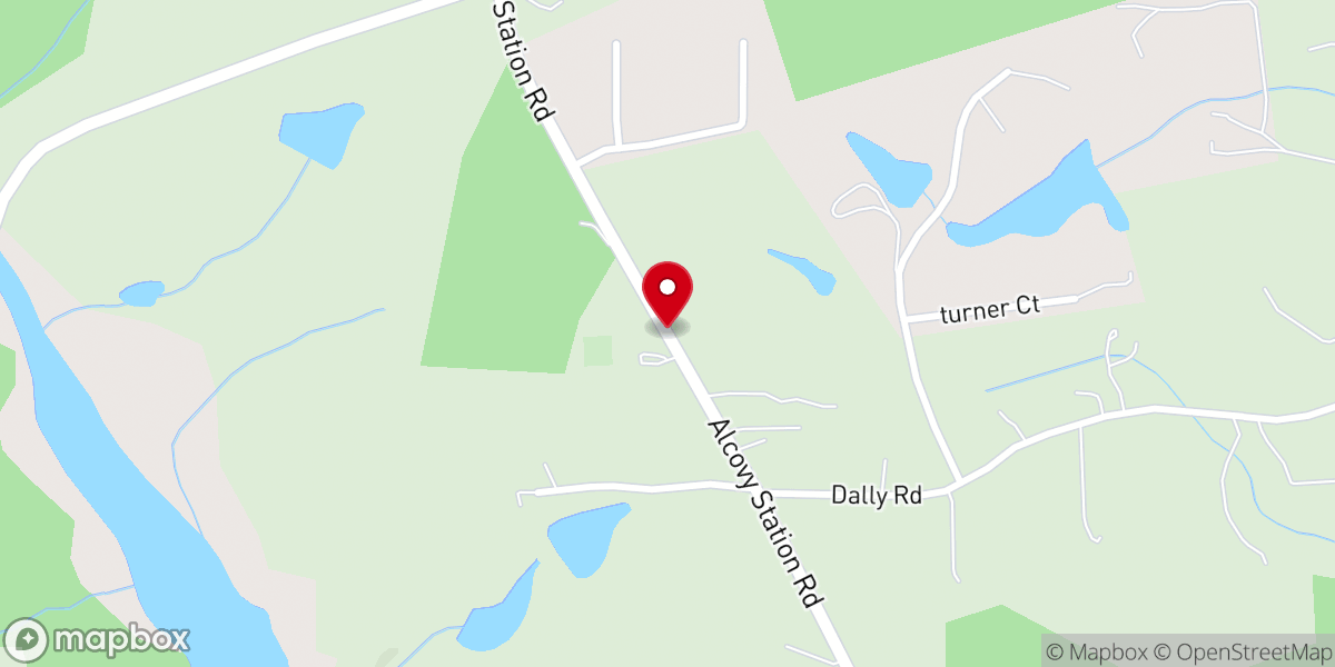 Map showing location of Jersey Baptist Church