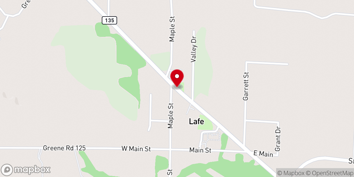 Map showing location of Saint Johns Evangelical Lutheran Church