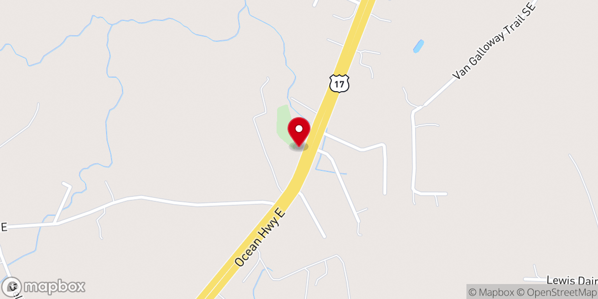 Map showing location of Christian Chapel AME Zion Church