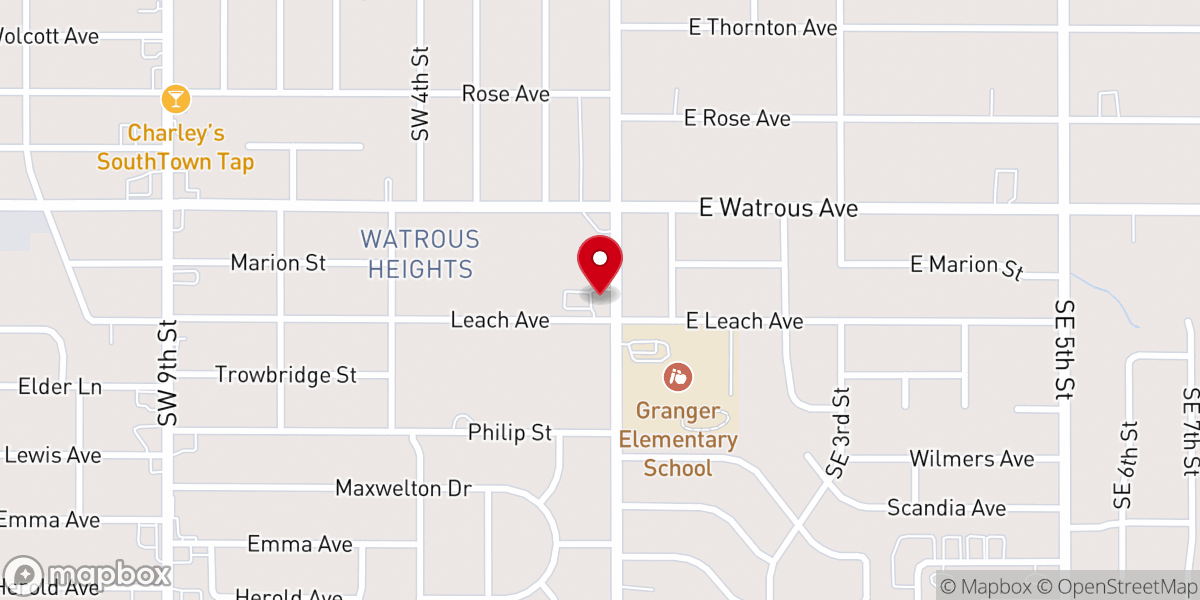 Map showing location of Southside Church of the Nazarene