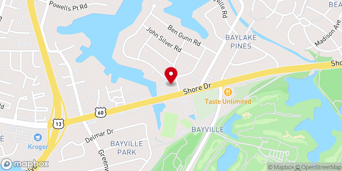 Map showing location of Baylake United Methodist Church