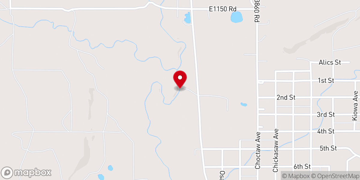 Map showing location of Alabama Creek