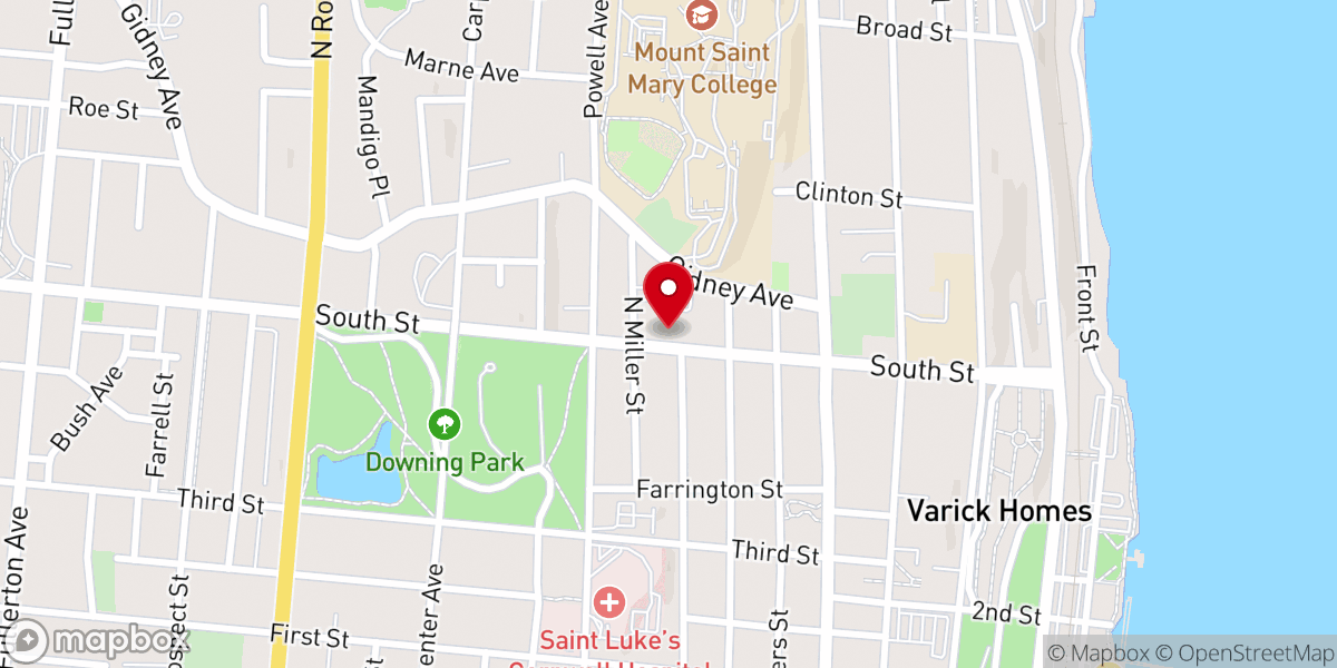 Map showing location of Saint Mary of the Assumption Friary