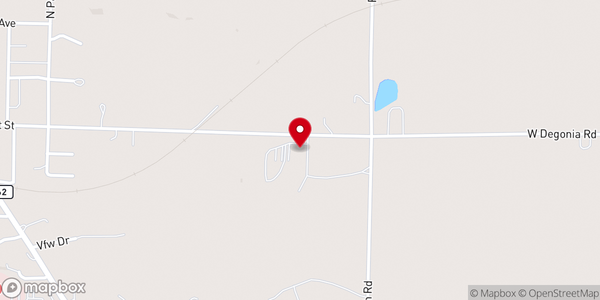 Map showing location of Warrick County 4H Center and Fairgrounds