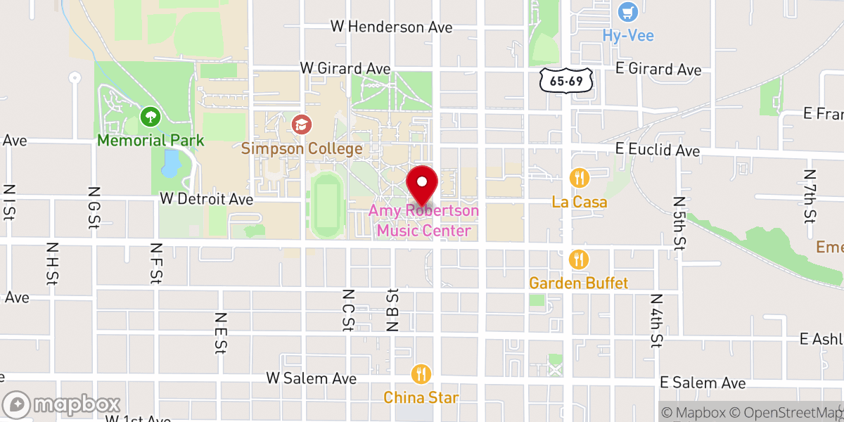 Map showing location of Smith Memorial Chapel