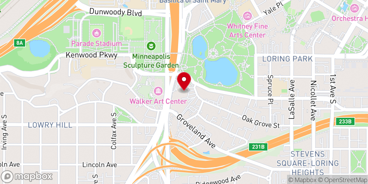 Map showing location of Saint Mark's Episcopal Cathedral