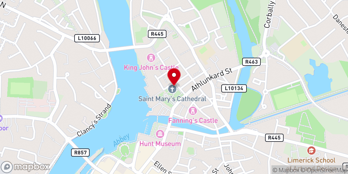 Map showing location of Saint Mary's Cathedral