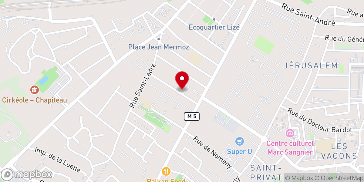 Map showing location of Presbytère Ste Jeanne d'Arc